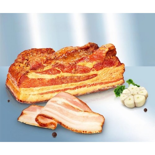 Сало по-украински копченое с чесноком